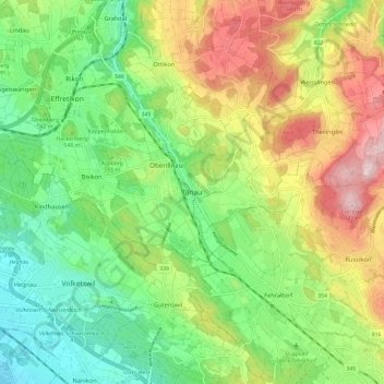 Illnau topographic map, elevation, terrain