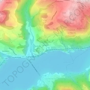 La Treille topographic map, elevation, terrain