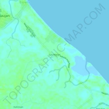 San Matias topographic map, elevation, terrain