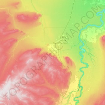 Northern Lights topographic map, elevation, terrain