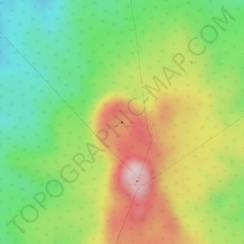 Tres Cruces topographic map, elevation, terrain