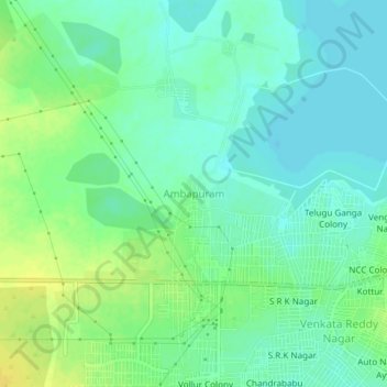 Ambapuram topographic map, elevation, terrain
