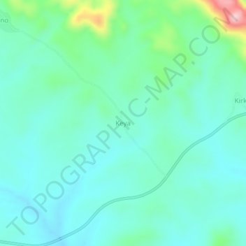 Keya topographic map, elevation, terrain