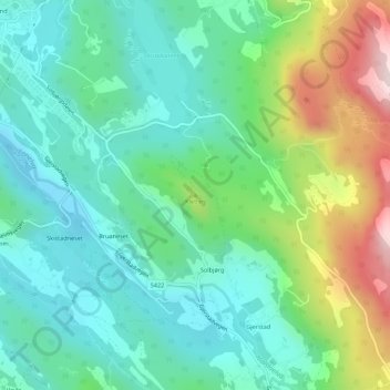 Kletten topographic map, elevation, terrain