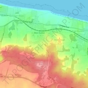 Town Hill topographic map, elevation, terrain
