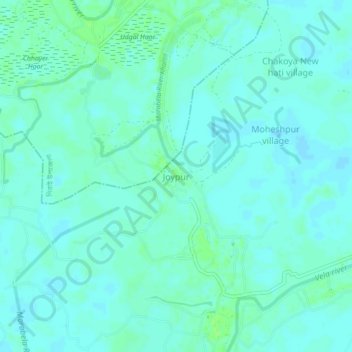 Joypur topographic map, elevation, terrain
