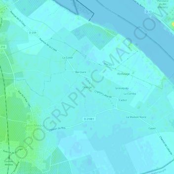 Orange topographic map, elevation, terrain