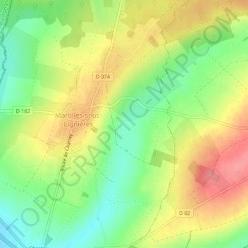 Le Pré Bable topographic map, elevation, terrain