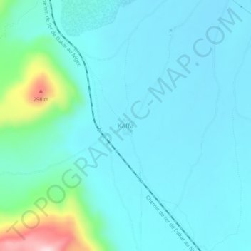 Kaffa topographic map, elevation, terrain