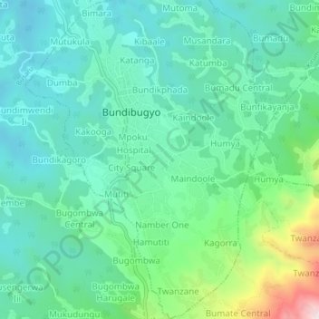 Kitui topographic map, elevation, terrain