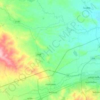 Phan Dung topographic map, elevation, terrain