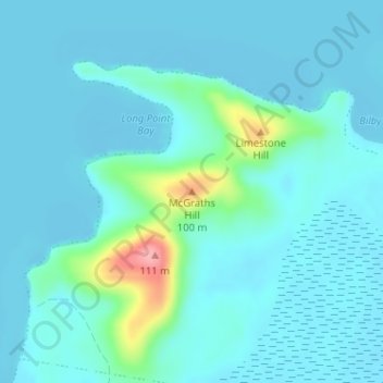 McGraths Hill topographic map, elevation, terrain