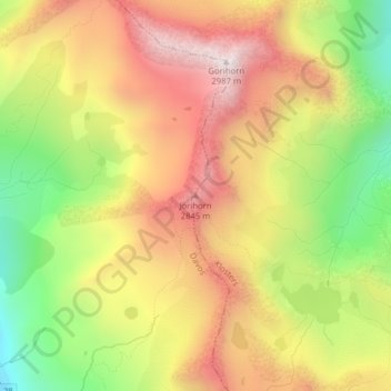 Jörihorn topographic map, elevation, terrain