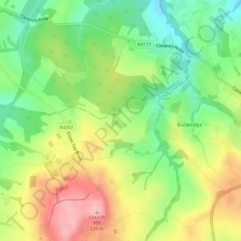 Beach Hay topographic map, elevation, terrain