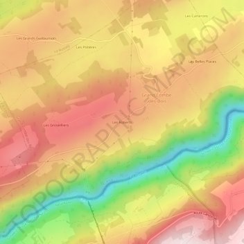 Les Roberts topographic map, elevation, terrain