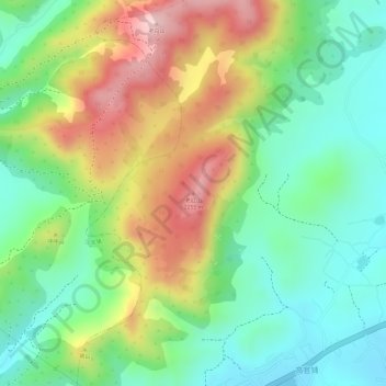 老红山 topographic map, elevation, terrain