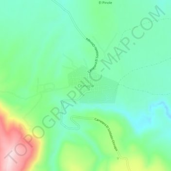 Otinapa topographic map, elevation, terrain