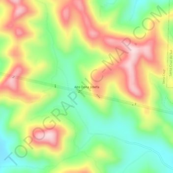 Alto Dona Josefa topographic map, elevation, terrain