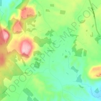 Oruanui topographic map, elevation, terrain