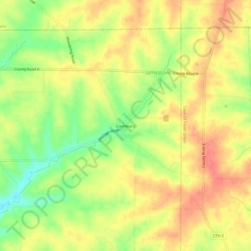 Louisburg topographic map, elevation, terrain