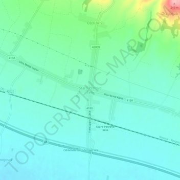 Staro Petrovo Selo topographic map, elevation, terrain