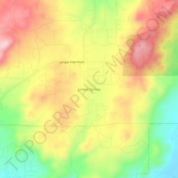 Juniper Springs topographic map, elevation, terrain