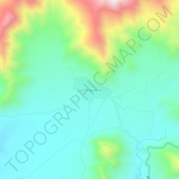 La Higuera topographic map, elevation, terrain