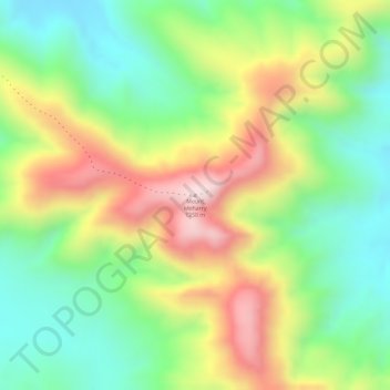 Mount Meharry topographic map, elevation, terrain