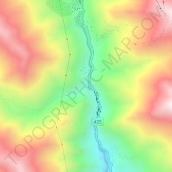 غار هملون topographic map, elevation, terrain