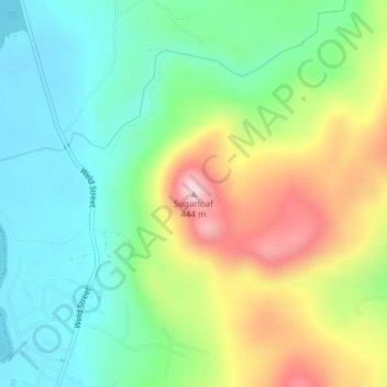 Sugarloaf topographic map, elevation, terrain