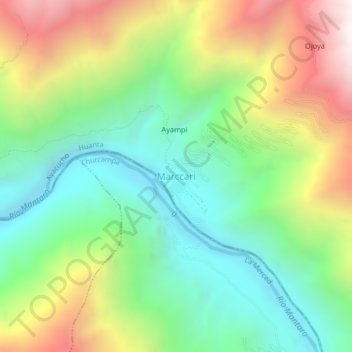 Marccari topographic map, elevation, terrain