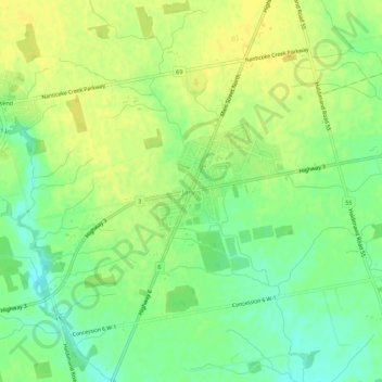 Jarvis topographic map, elevation, terrain