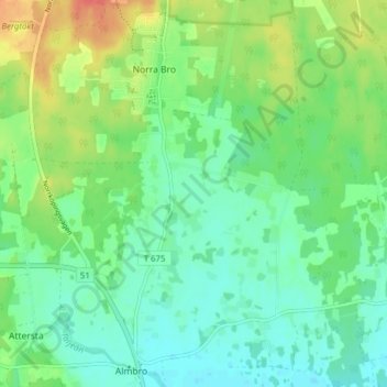 Gryt topographic map, elevation, terrain