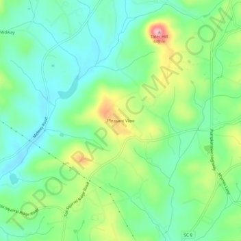 Pleasant View topographic map, elevation, terrain