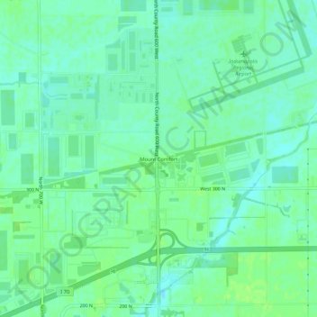 Mount Comfort topographic map, elevation, terrain