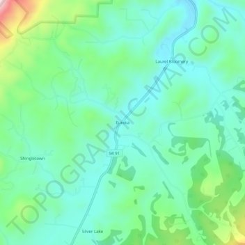 Eureka topographic map, elevation, terrain