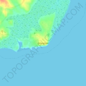 Dillingham topographic map, elevation, terrain