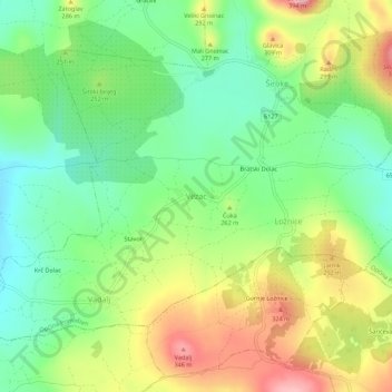 Vezac topographic map, elevation, terrain