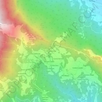 Contrà Falzoie topographic map, elevation, terrain