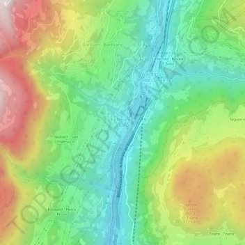 Kollmann - Colma topographic map, elevation, terrain