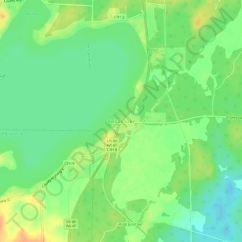 Pelican Lake topographic map, elevation, terrain