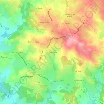 La Buge Basse topographic map, elevation, terrain