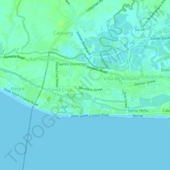 Bonifacio topographic map, elevation, terrain