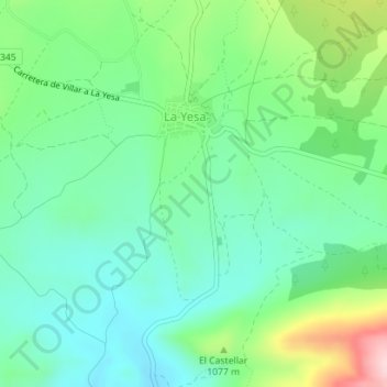 Las Quinchas topographic map, elevation, terrain