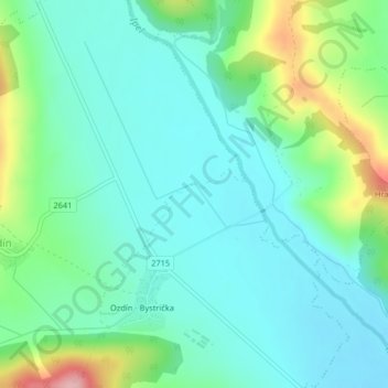 Teplice topographic map, elevation, terrain