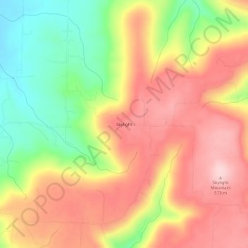 Skylight topographic map, elevation, terrain