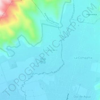 Tronconero topographic map, elevation, terrain