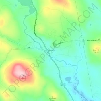 Chocorua topographic map, elevation, terrain
