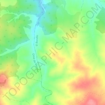 Ciempiés topographic map, elevation, terrain