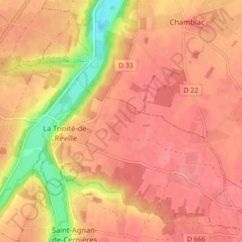 Entraygues topographic map, elevation, terrain